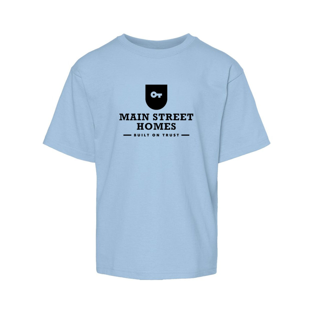 M&O Youth Gold Soft Touch T-Shirt - Light Blue - Front