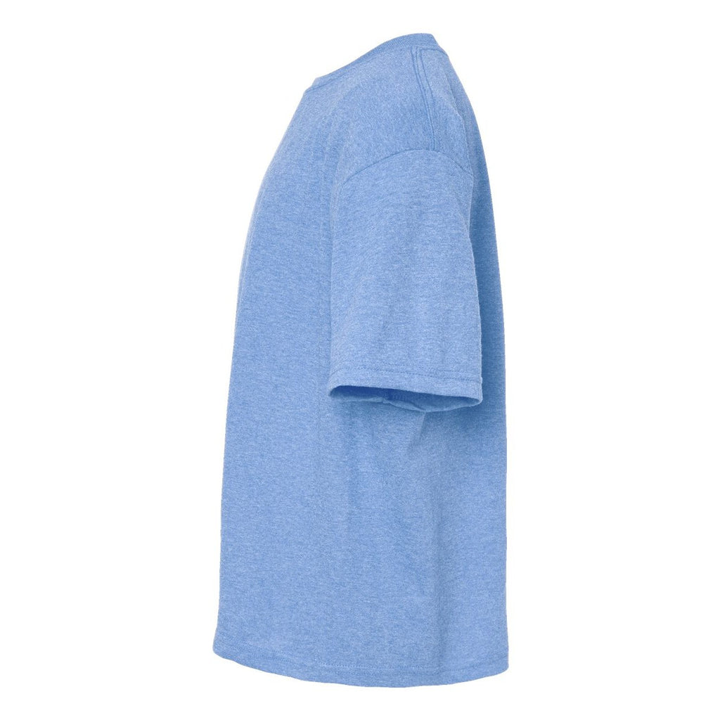 M&O Youth Gold Soft Touch T-Shirt - Light Blue Heather - Direct Side
