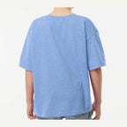 M&O Youth Gold Soft Touch T-Shirt - Light Blue Heather - On Model Back