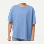 M&O Youth Gold Soft Touch T-Shirt - Light Blue Heather - On Model Front