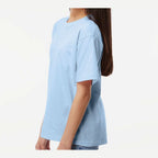 M&O Youth Gold Soft Touch T-Shirt - Light Blue - On Model Side