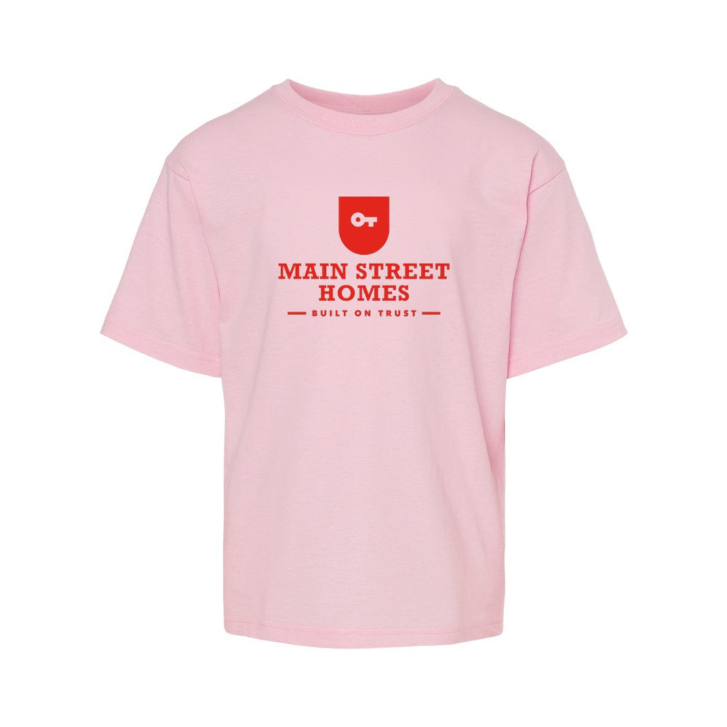 M&O Youth Gold Soft Touch T-Shirt - Light Pink - Front