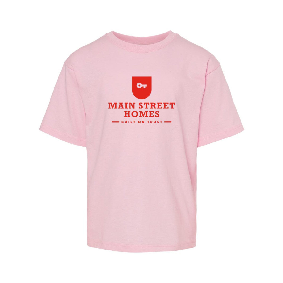 M&O Youth Gold Soft Touch T-Shirt - Light Pink - Front