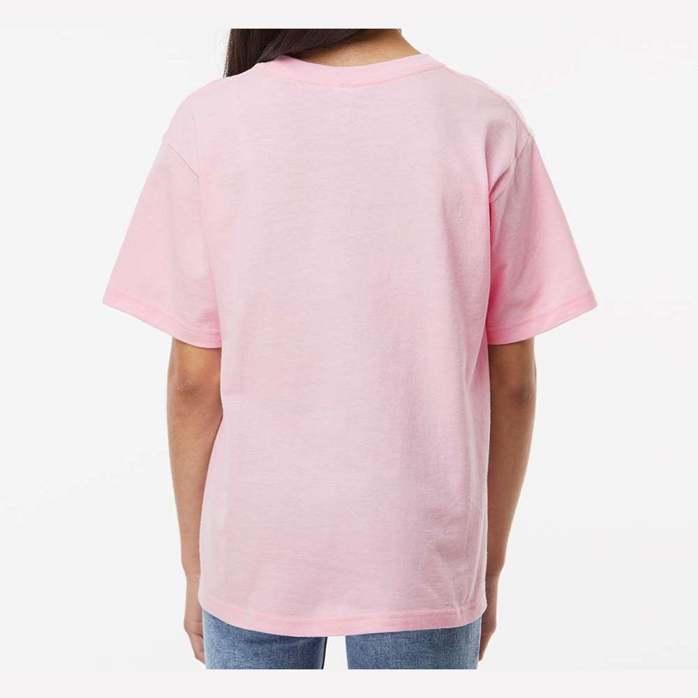 M&O Youth Gold Soft Touch T-Shirt - Light Pink - On Model Back