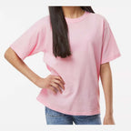 M&O Youth Gold Soft Touch T-Shirt - Light Pink - On Model Front