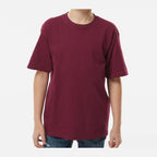 M&O Youth Gold Soft Touch T-Shirt - Maroon - On Model Front