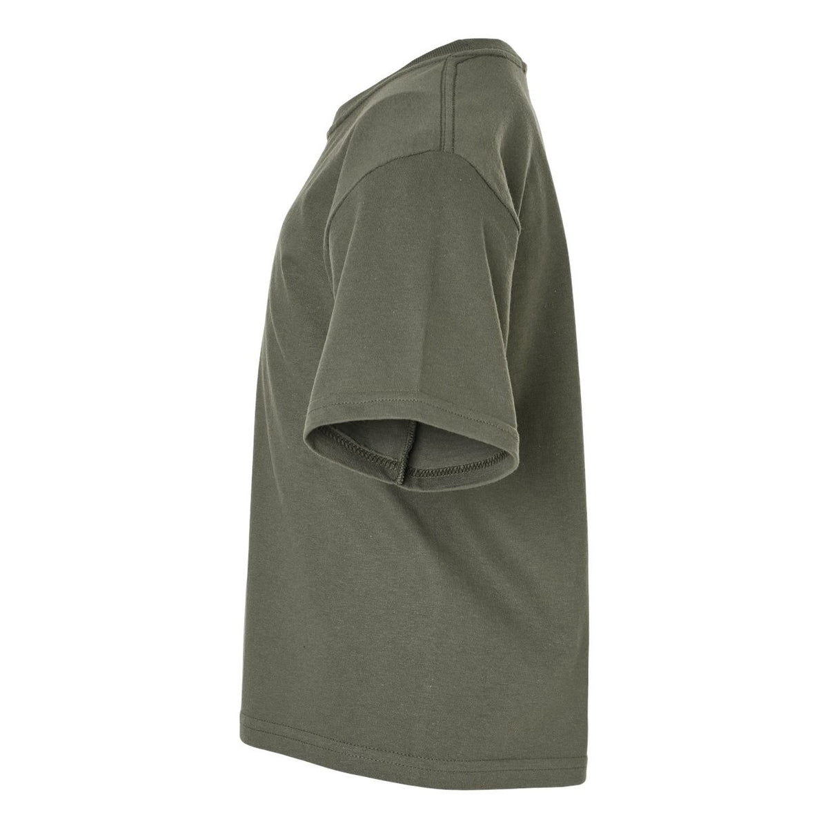 M&O Youth Gold Soft Touch T-Shirt - Military Green - Direct Side