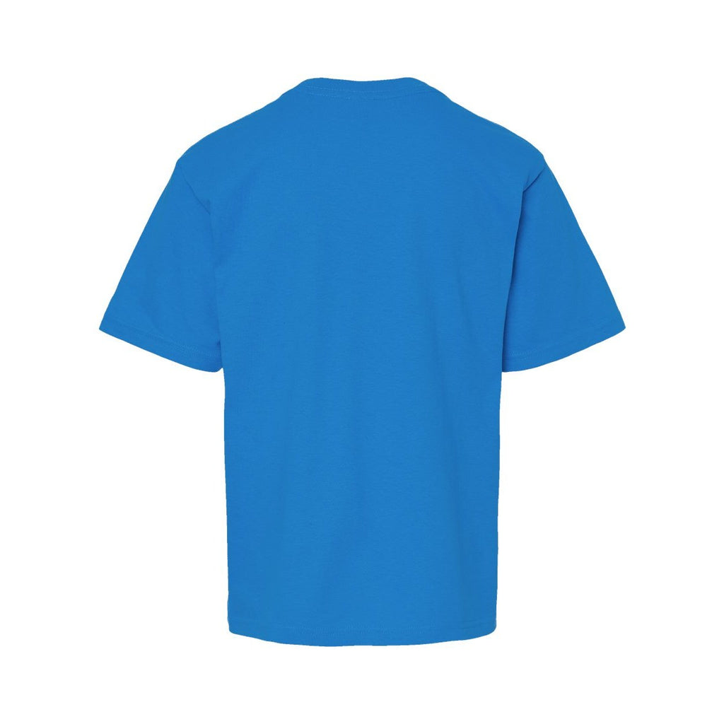 M&O Youth Gold Soft Touch T-Shirt - Ocean Blue - Back