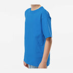 M&O Youth Gold Soft Touch T-Shirt - Ocean Blue - On Model Side
