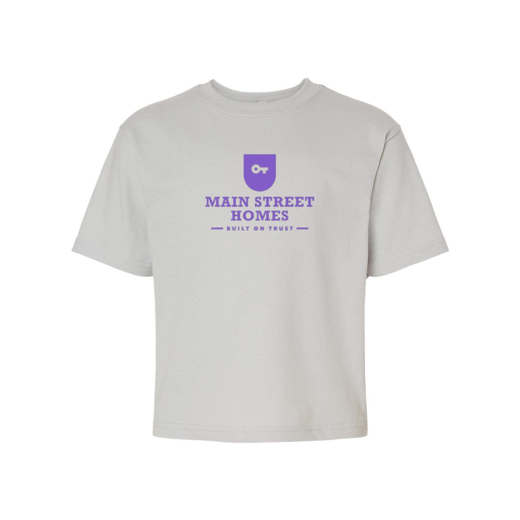 M&O Youth Gold Soft Touch T-Shirt - Platinum - Front