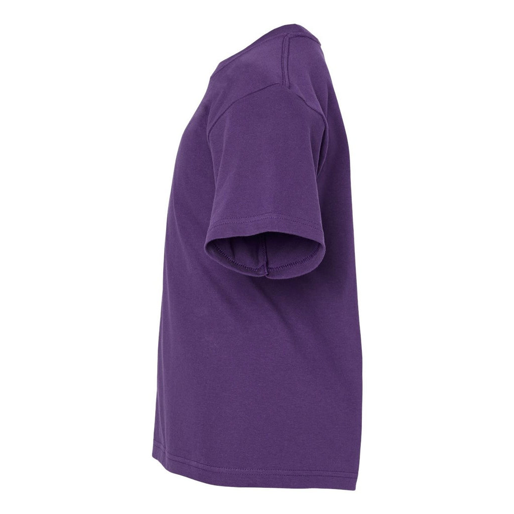 M&O Youth Gold Soft Touch T-Shirt - Purple - Direct Side