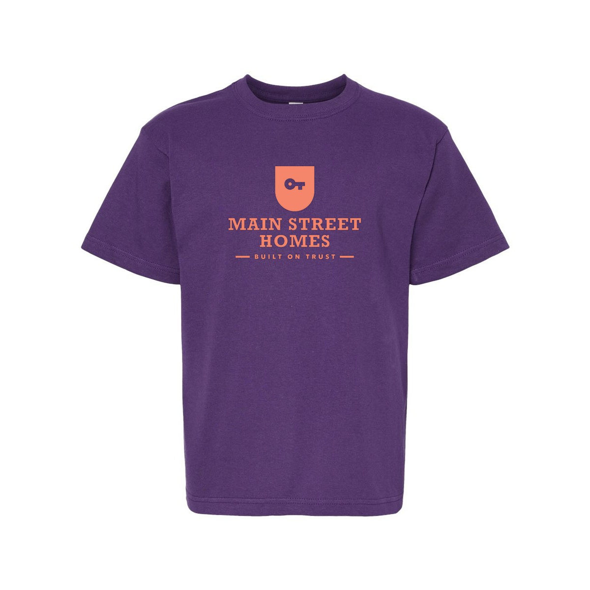 M&O Youth Gold Soft Touch T-Shirt - Purple - Front