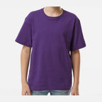 M&O Youth Gold Soft Touch T-Shirt - Purple - On Model Front
