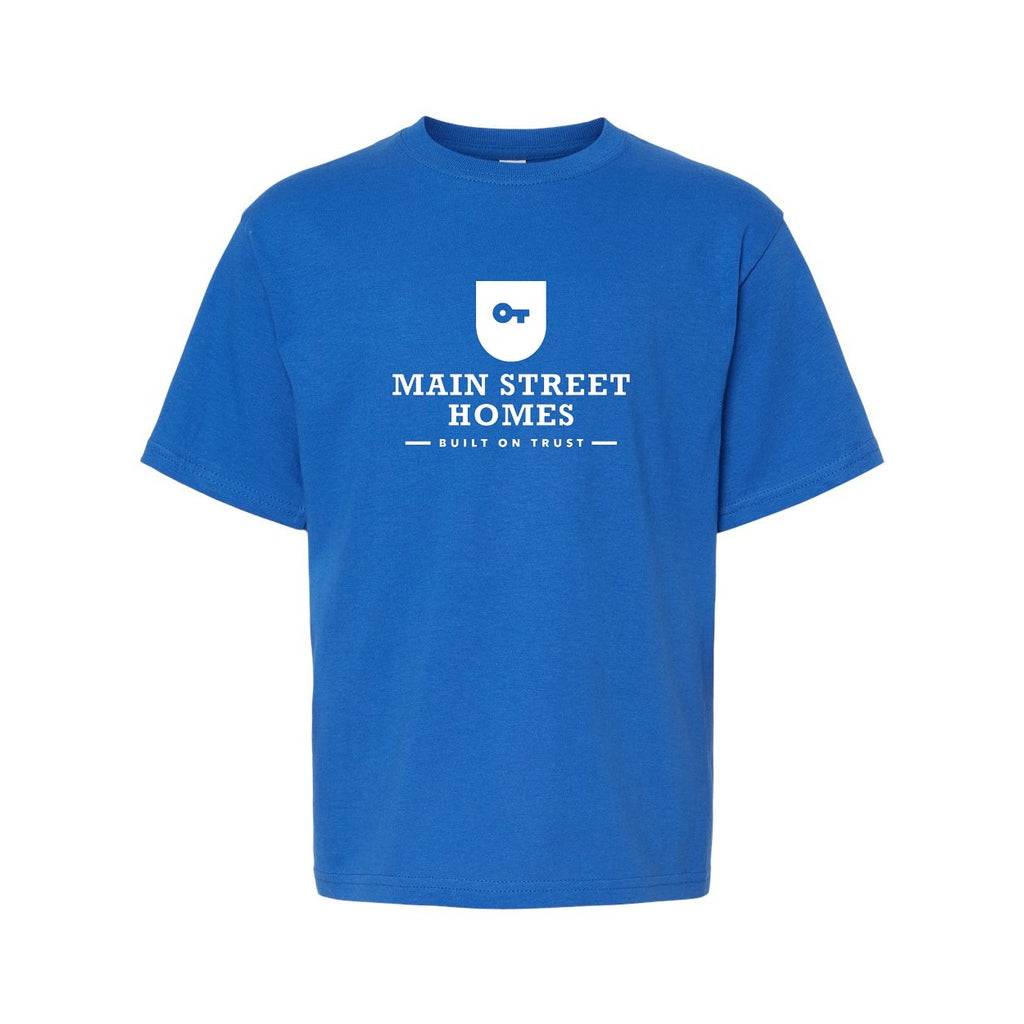 M&O Youth Gold Soft Touch T-Shirt - Royal - Front