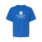 M&O Youth Gold Soft Touch T-Shirt - Royal - Front