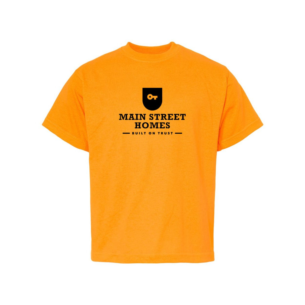 M&O Youth Gold Soft Touch T-Shirt - Safety Orange - Front