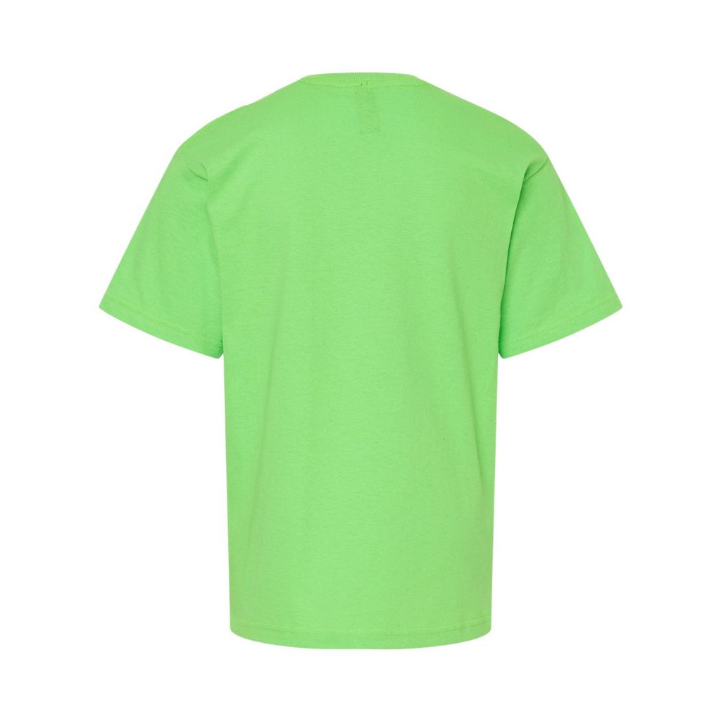 M&O Youth Gold Soft Touch T-Shirt - Vivid Lime - Back
