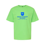 M&O Youth Gold Soft Touch T-Shirt - Vivid Lime - Front