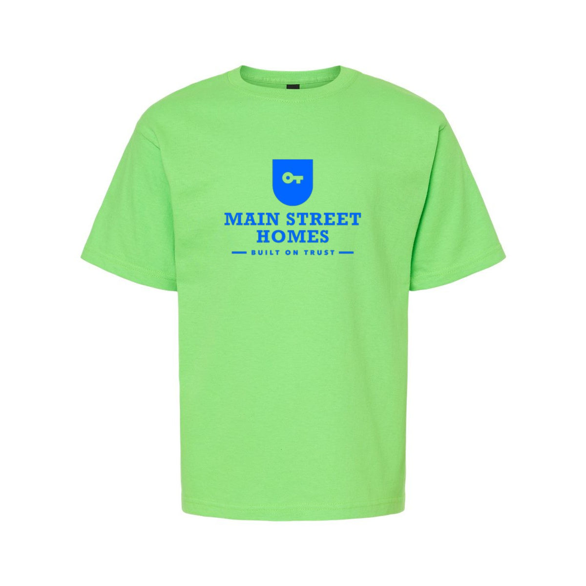 M&O Youth Gold Soft Touch T-Shirt - Vivid Lime - Front