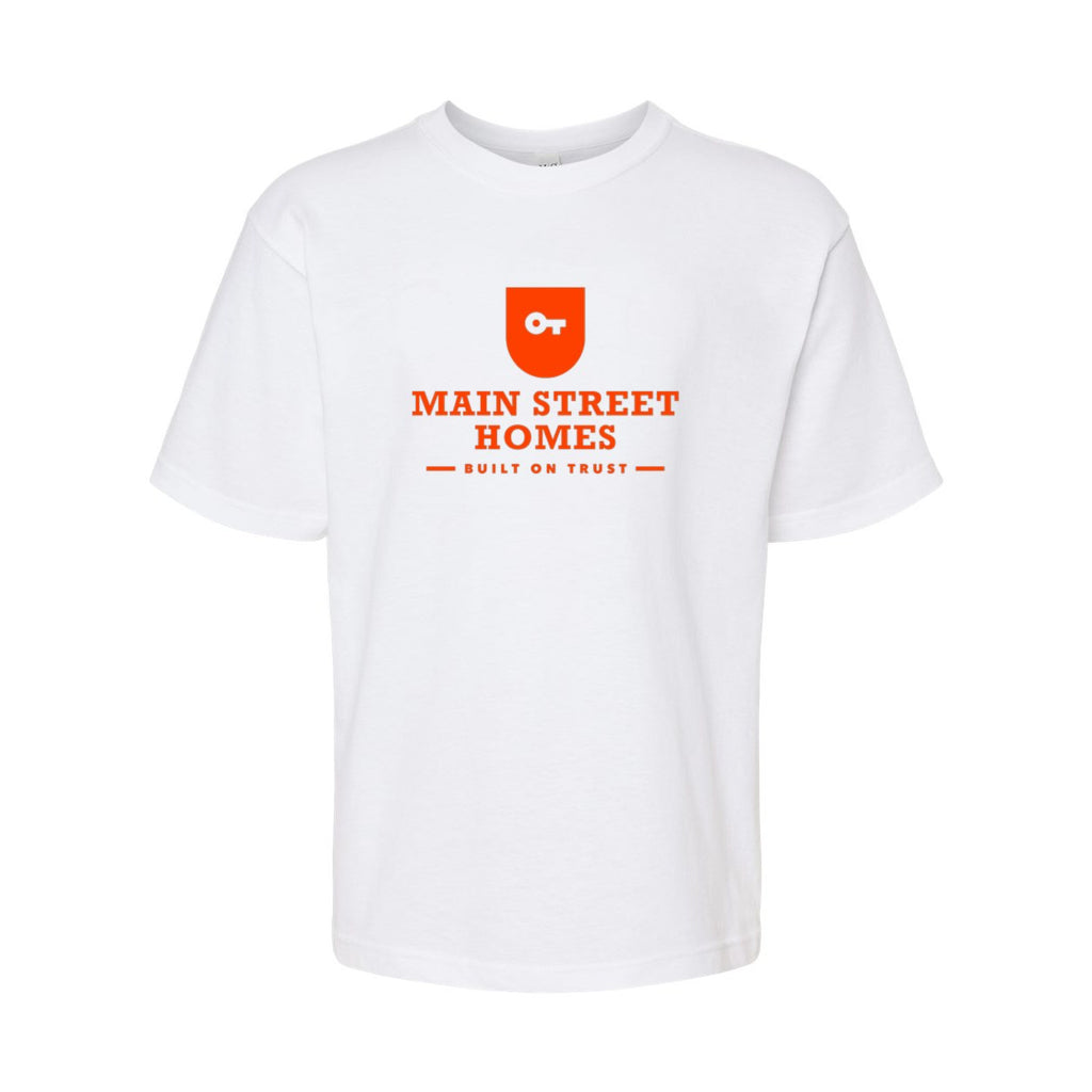 M&O Youth Gold Soft Touch T-Shirt - White - Front