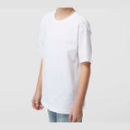 M&O Youth Gold Soft Touch T-Shirt - White - On Model Side