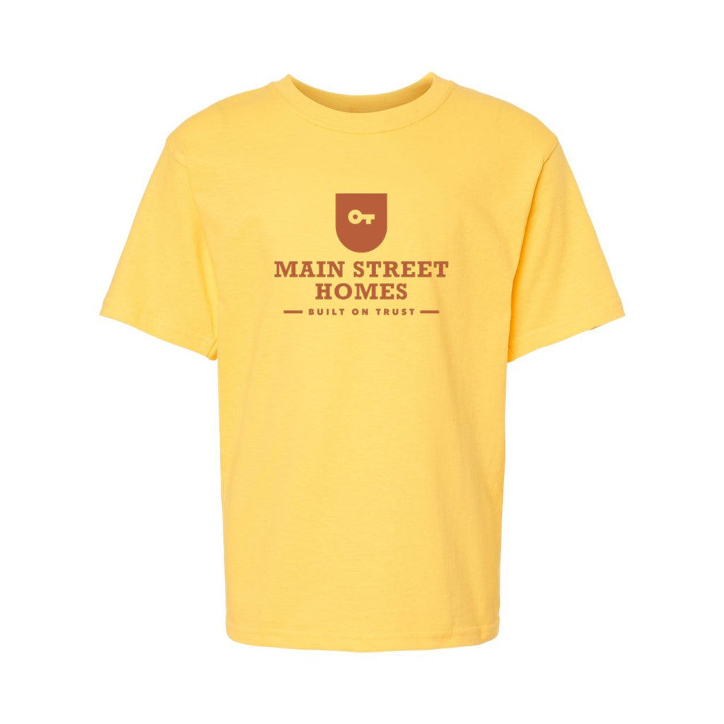 M&O Youth Gold Soft Touch T-Shirt - Yellow - Front