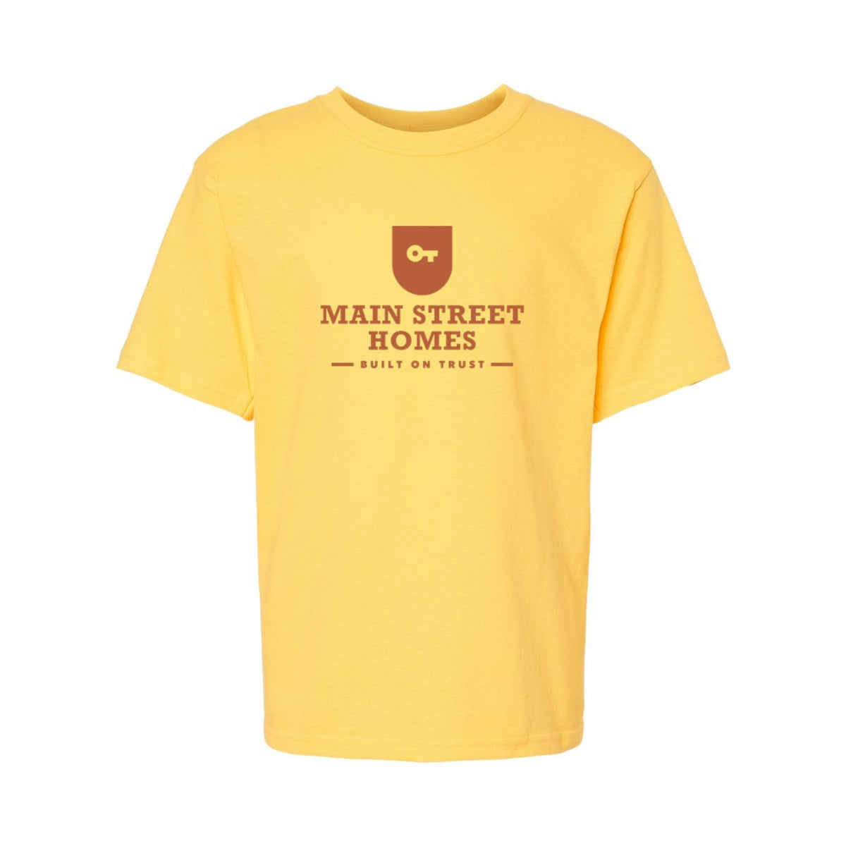 M&O Youth Gold Soft Touch T-Shirt - Yellow - Front