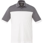 Mack Colorblock Performance Polo for Men Debossing - Steel Grey/White - Back Flat