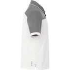 Mack Colorblock Performance Polo for Men Laser Engraving - Steel Grey/White - Right Side