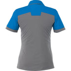 Mack Colorblock Polo for Women Debossing - Olympic Blue/Steel Grey - Back Flat