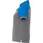 Mack Colorblock Polo for Women Debossing - Olympic Blue/Steel Grey - Left Side