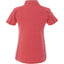 Macta Heathered Polo with Contrast Placket for Women Transfer - Team Red Heather/Black Smoke - Back Flat
