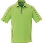 Macta Polo with Contrast Stitching for Men Embroidery - Apple Heather/Black Smoke - Front Flat