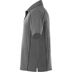Macta Polo with Contrast Stitching for Men Embroidery - Heather Dk Charcoal/Black Smk - Left Side