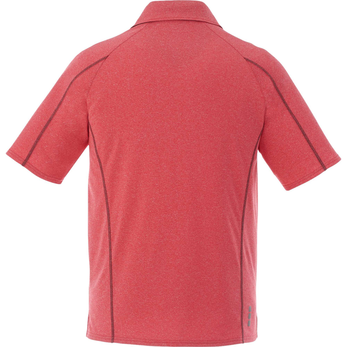 Macta Polo with Contrast Stitching for Men Embroidery - Team Red Heather/Black Smoke - Back Flat