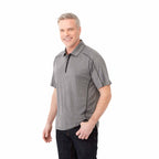 Macta Polo with Contrast Stitching for Men Transfer - Heather Dk Charcoal/Black Smk - On Model
