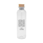 Maddie Bottle with Cork Lid, 22 oz - Clear - Silk Screen