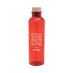 Maddie Bottle with Cork Lid, 22 oz - Red - Silk Screen