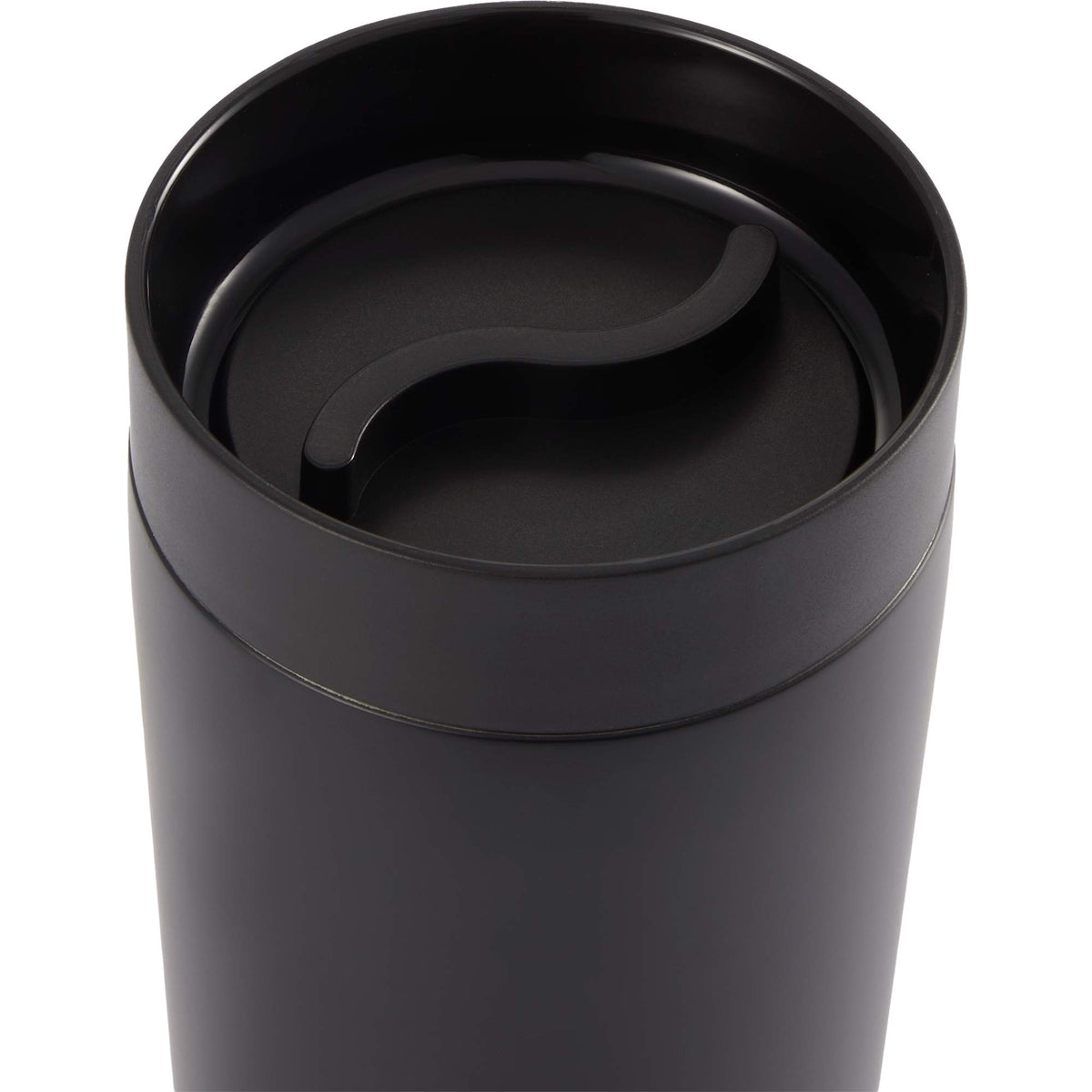 Maddie Tumbler with Leakproof 360 Lid, 16 oz - Black - Detail