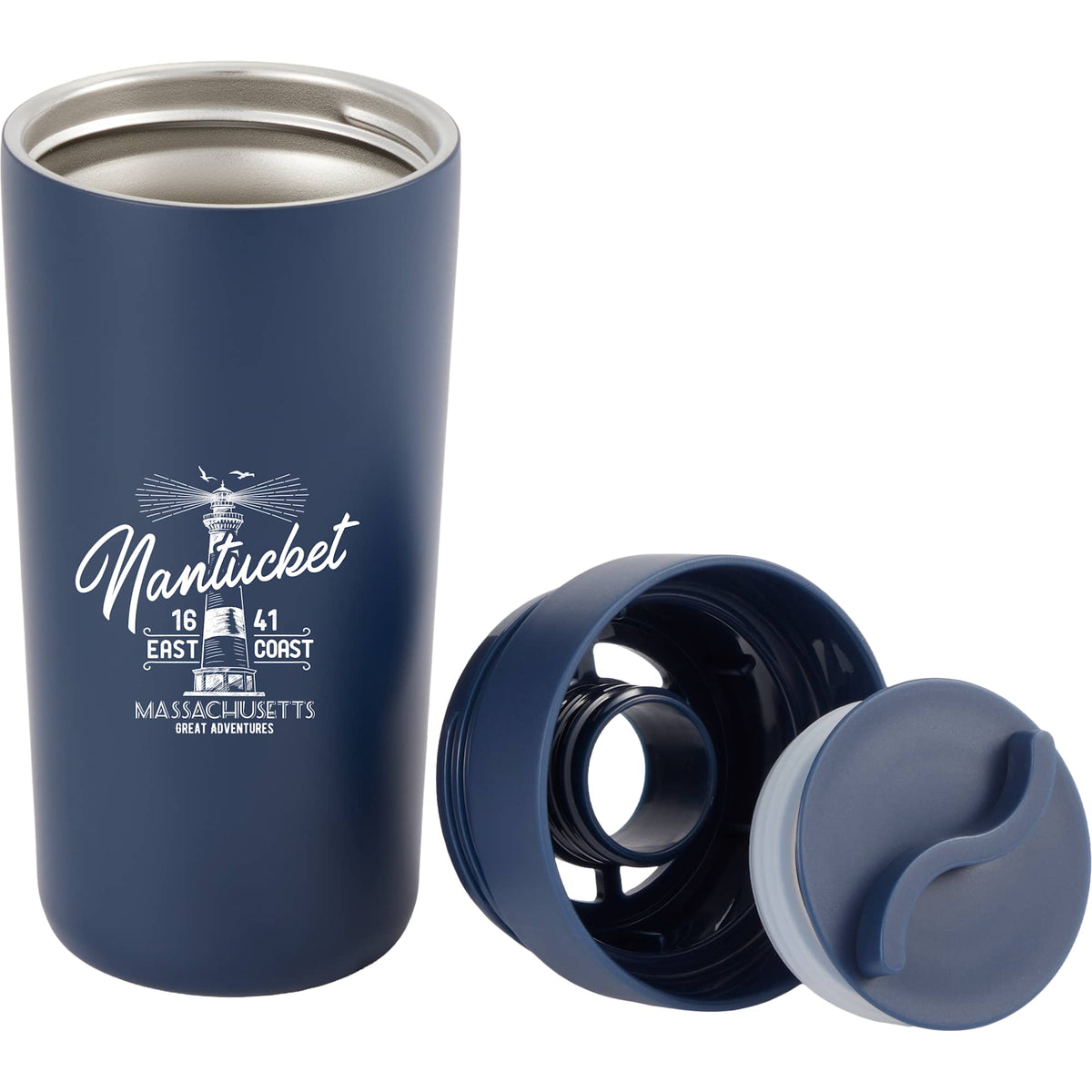 Maddie Tumbler with Leakproof 360 Lid, 16 oz - Navy - Front
