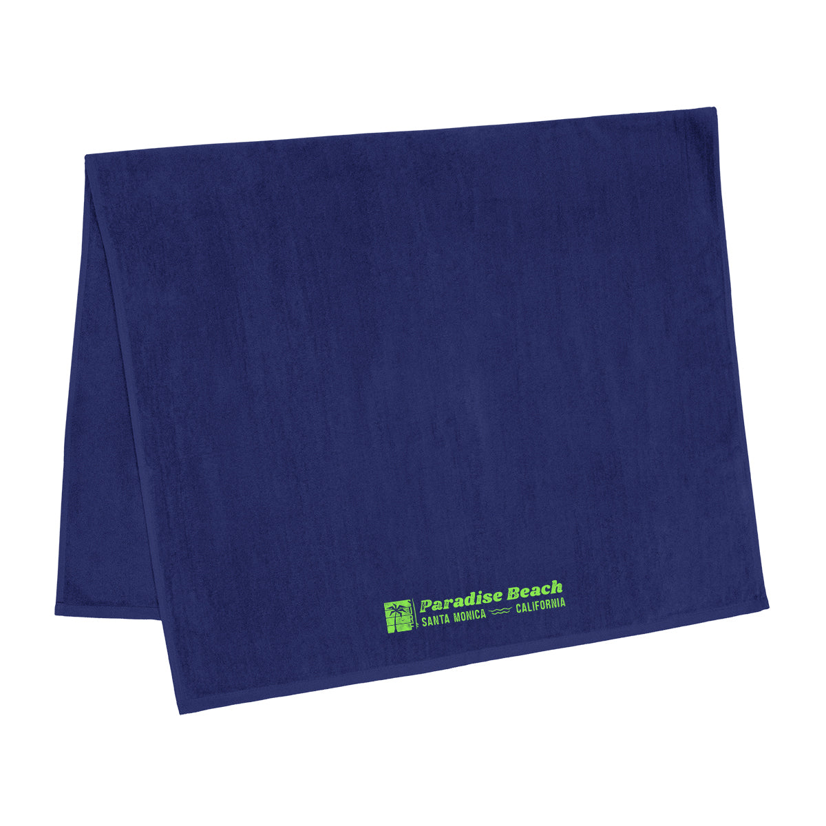 Madeira Cotton Beach Towel, Mid-Weight - Dark Blue - Silk Screen