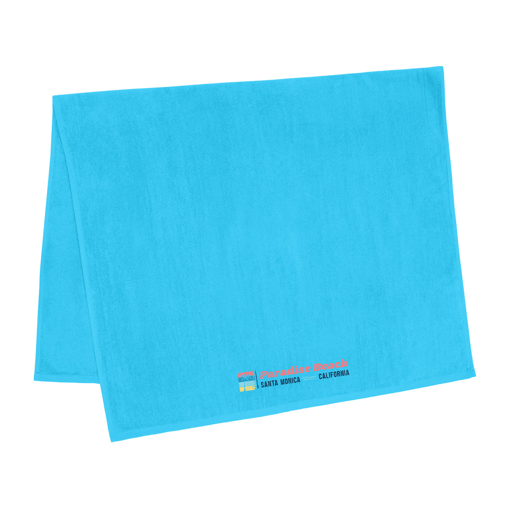 Madeira Cotton Beach Towel, Mid-Weight Embroidery - Blue - Colorbrite