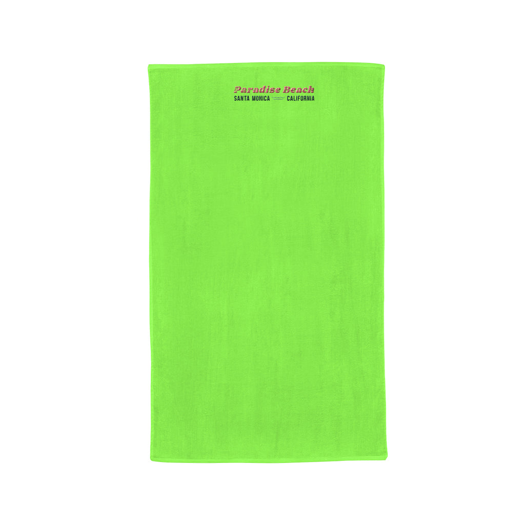Madeira Cotton Beach Towel, Mid-Weight Embroidery - Lime Green - Embroidery