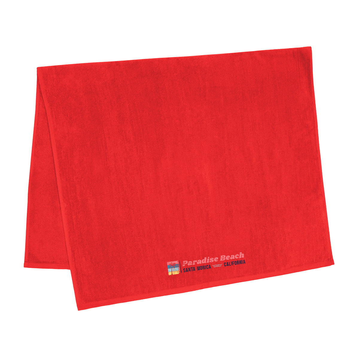 Madeira Cotton Beach Towel, Mid-Weight Embroidery - Red - Colorbrite