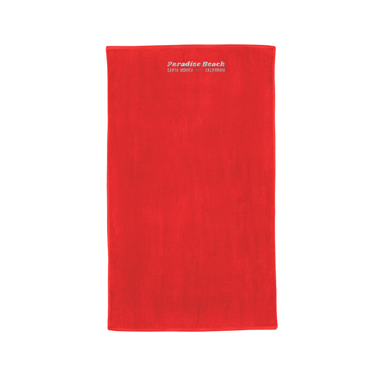 Madeira Cotton Beach Towel, Mid-Weight Embroidery - Red - Embroidery