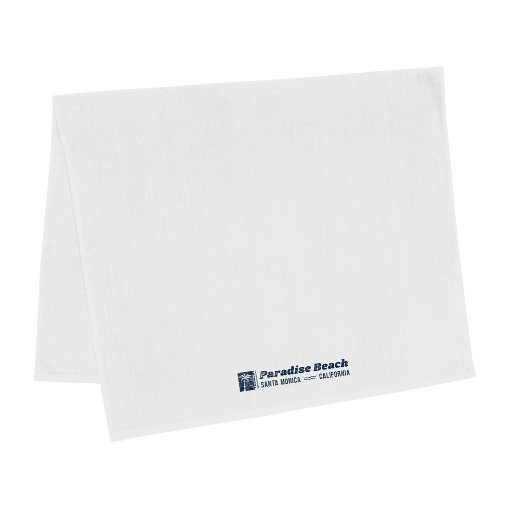 Madeira Cotton Beach Towel, Mid-Weight Embroidery - White - Silk Screen