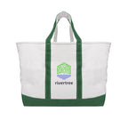 Madelyn Cotton Canvas Tote Bag, 24 oz - Forest Green - Colorbrite