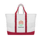 Madelyn Cotton Canvas Tote Bag, 24 oz - Red - Colorbrite