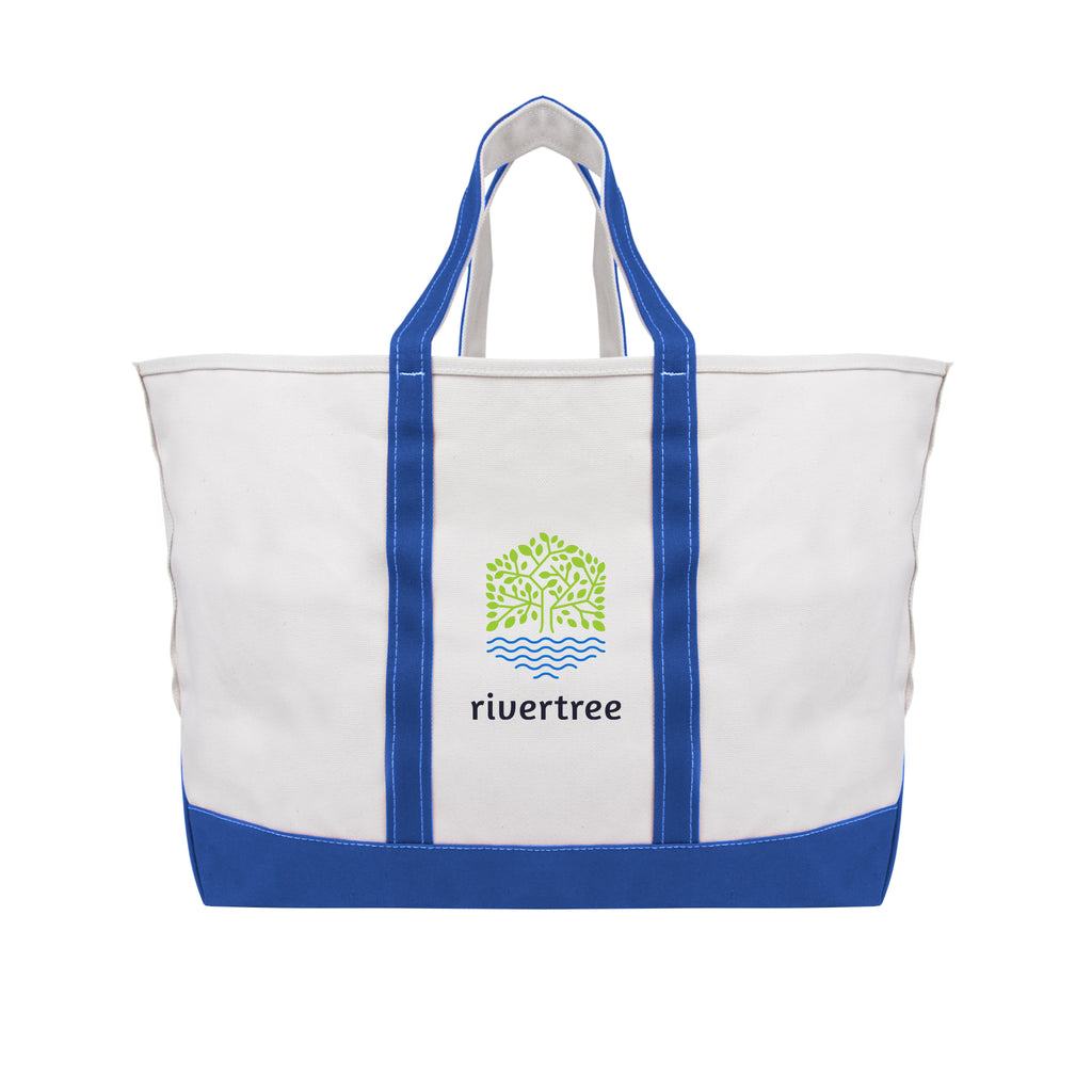 Madelyn Cotton Canvas Tote Bag, 24 oz - Royal Blue - Colorbrite