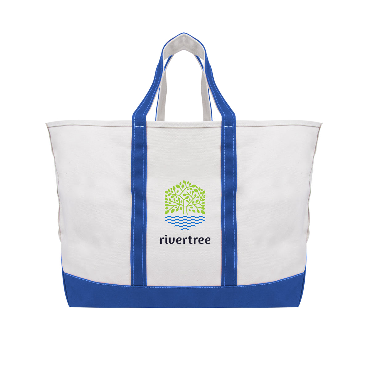 Madelyn Cotton Canvas Tote Bag, 24 oz - Royal Blue - Colorbrite